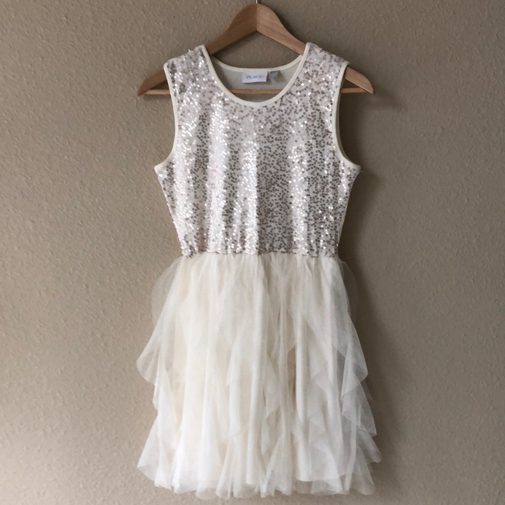 NWT Childrens Place Sequin and Tulle Dress Size XL 14